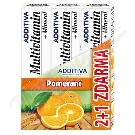 Additiva Multivitamin+mineral Pomera, tabletki musujące, 3 x 20