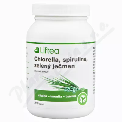 LIFTEA Chlorella/Spirulina/Zelený ječmen tbl.250