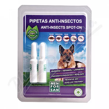 Menforsan Antiparazitní pipety pro psy 2x1.5ml
