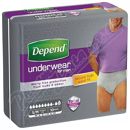 Depend Maximum majtki na nietrzymanie moczu dla mężczyzn rozmiar S/M 10szt