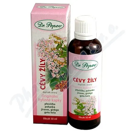 Dr.Popov Kapky bylinné Cévy žíly 50ml