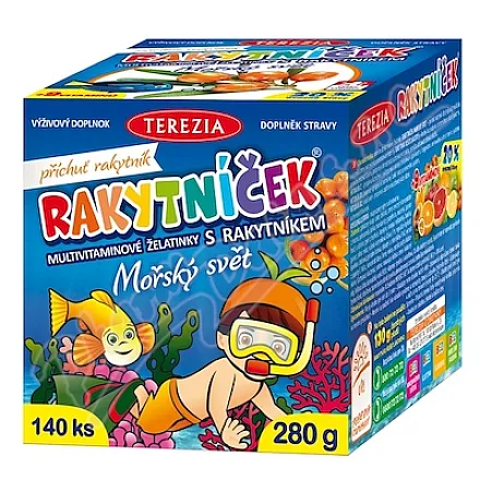 RAKYTNÍČEK želatinky 140ks Mořský svět