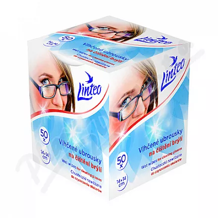 Linteo Vlhčené ubrousky na brýle 50ks