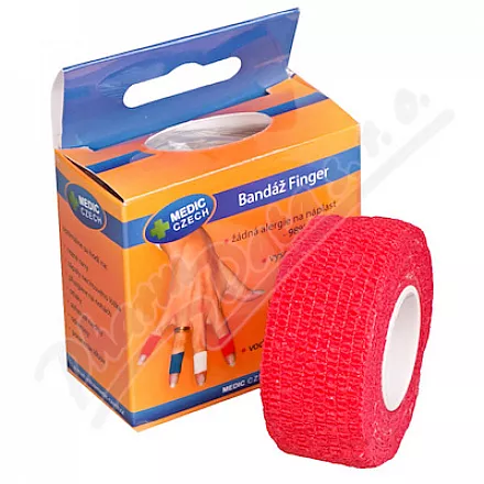 Rychlonáplast elastická 25mmx450cm červená