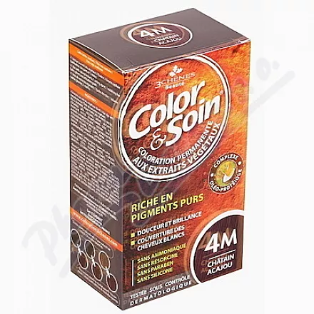 Barva Color&Soin 4M - mahagonová hnědá 135ml