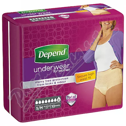 NATAHOVACÍ KALHOTKY DEPEND SUPER S/M S VYŠŠÍM PASEM PRO ŽENY