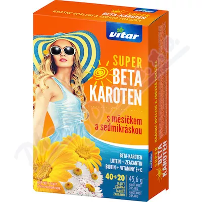 Vitar Super Beta-karot.+měsíček+7kráska tbl.40+20