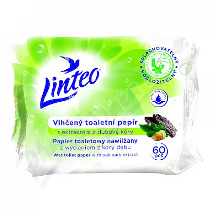 Linteo Vlhčený toaletní papír s dubovou kůrou 60ks