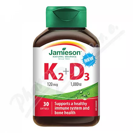 JAMIESON Vitamíny K2 120mcg a D3 1000 IU cps.30