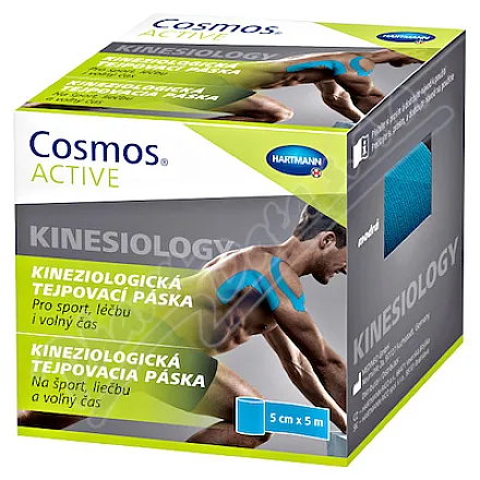Taśma kinezjologiczna Cosmos Active niebieska 5cmx5m