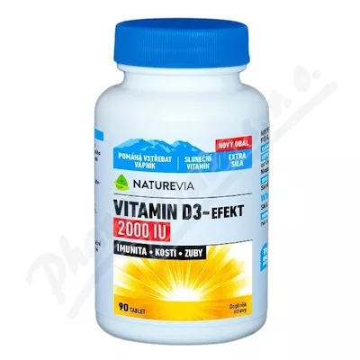 NatureVia Vitamin D3-Efekt 2000IU tbl.90