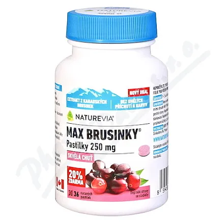 NatureVia Max pastylki żurawinowe tbl.30+6