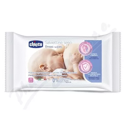 CHICCO Chusteczki oczyszczające do piersi 72 szt
