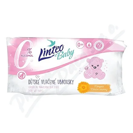 Linteo Baby Vlhčené ubrousky s měsíčkem lék.72ks