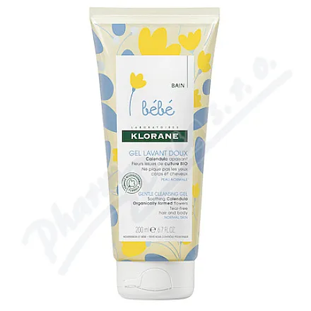 KLORANE BEBE Delikatny żel myjący z nagietkiem 200ml
