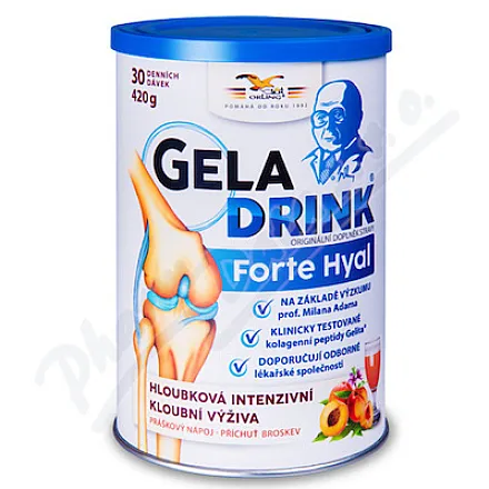 Geladrink FORTE HYAL práškový nápoj broskev 420g
