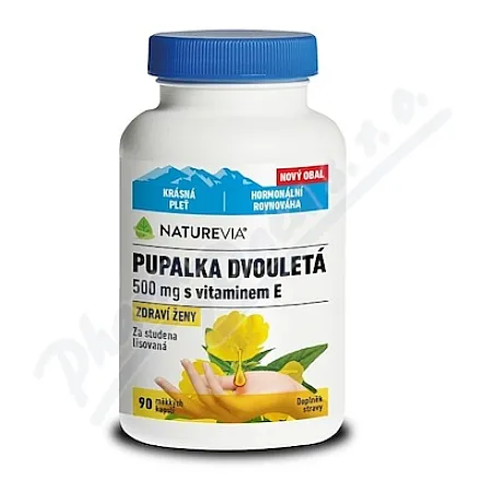 NatureVia Pupalka dvouletá 500mg s vit.E cps.90