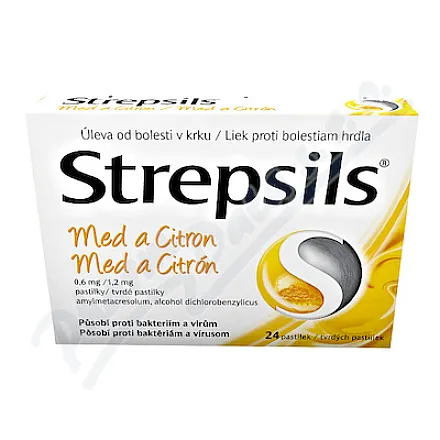 Strepsils Miód i Cytryna 0,6mg/1,2mg pas.24