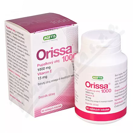 Orissa Pupalkový olej 1000mg s vit.E 15mg cps.60