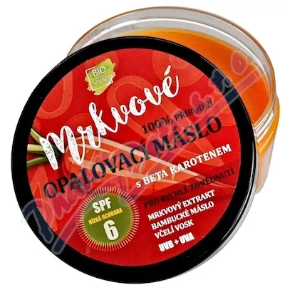 Mrkvové opalovací máslo SPF6 150ml