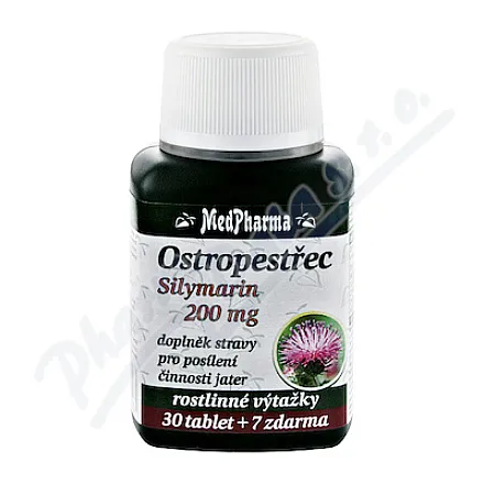 MedPharma Ostropest plamisty (sylimaryna 200mg) tbl.37