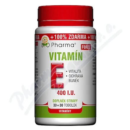 Vitamín E Forte 400 I.U.tob.30+30 Bio-Pharma