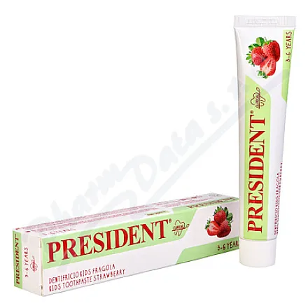 PRESIDENT pasta do zębów w żelu dla dzieci 3-6 lat truskawka 50ml