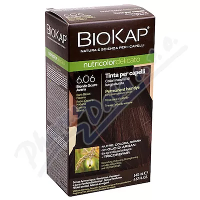 BIOKAP Farba do włosów 6.06 Blond ciemny Havana 140ml