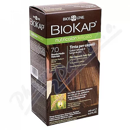 BIOKAP Farba do włosów 7.0 Blond Średni 140ml