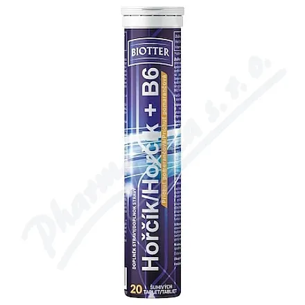Biotter Magnez z wit.B6 pomarańczowy 20szt tbl.