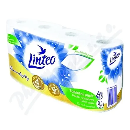 Linteo Papier toaletowy 4-warstwowy, biały, 8 rolek