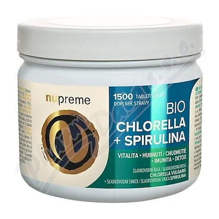 Chlorella + Spirulina, tabletki, 1500, BIO NUPREME