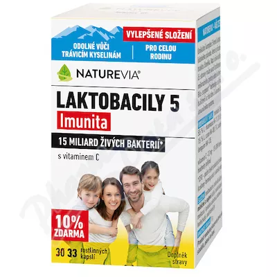 NatureVia Laktobacily 5 Imunita cps.33
