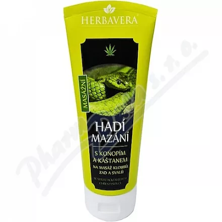 Hadí mazání s konopím a kaštanem HERBAVERA 200ml
