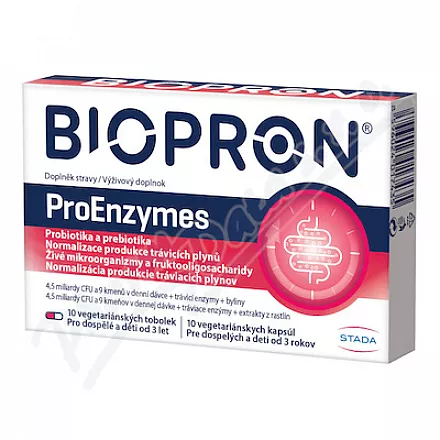 Biopron ProEnzymes probiotika a prebiotika tob.10