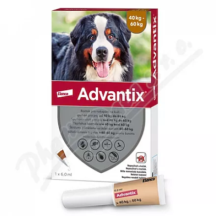 Advantix dla psów 40-60kg punktowo 1x6ml