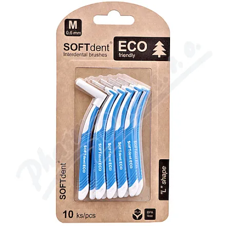 SOFTdent ECO mezizubní kartáček zahnutý 0.6mm 10ks