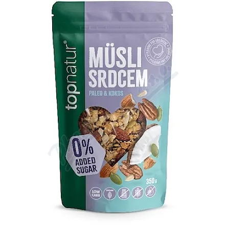 Topnatur Müsli srdcem paleo&kokos Low Carb 350g