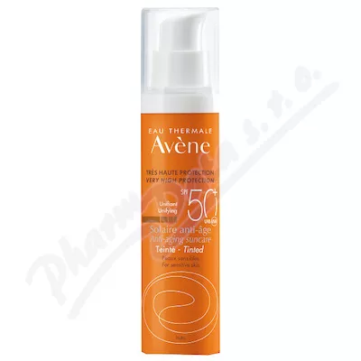 AVENE Sun Sluneční Anti-age SPF50+ tónovaný 50ml - avene kosmetika,avene,avena,avene cicalfate,avene physiolift,