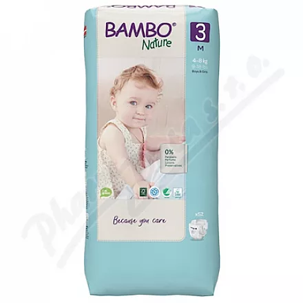 Bambo Nature 3 dětské plenkové kalhotky 4-8kg 52ks