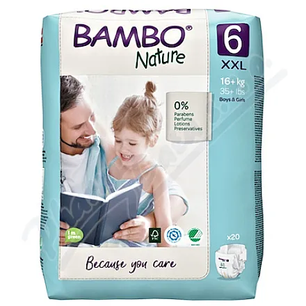 Bambo Nature 6 pieluchomajtki dla niemowląt 16+ kg 20szt
