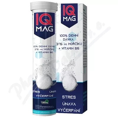 IQ Mag 375mg hořčíku + vit.B6 šumivé tablety 20ks