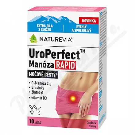 NatureVia UroPerfect Manóza Rapid 10 sáčků