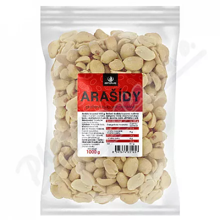 Allnature Arašídy pražené loupané nesolené 1000g