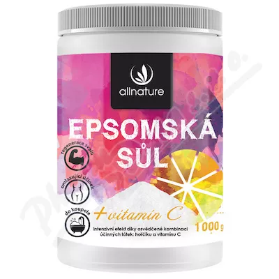 Allnature Epsomská sůl s vitamínem C 1000g