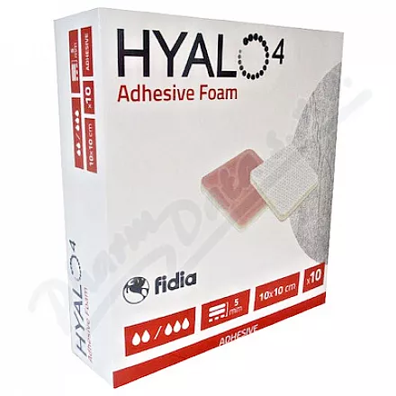 HYALO4 Silicone Adhesive Non-Border Foam Dressing 10 x 10