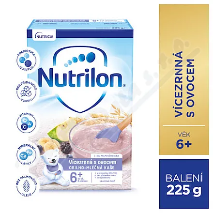 Nutrilon Kaszka wielozbożowa z owocami 225 g 6m+