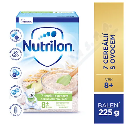 Nutrilon Kaszka zbożowa 7 zbóż z owocami 225 g 8m+