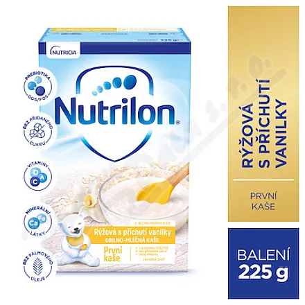 Nutrilon Pierwsza kaszka ryżowa z dodatkiem wanilii 225 g 4 miesiące+