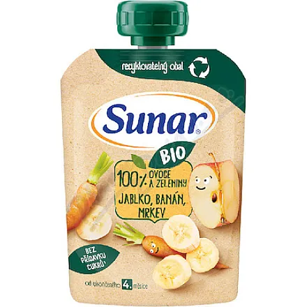 Sunar jabłko banan marchew BIO 100g